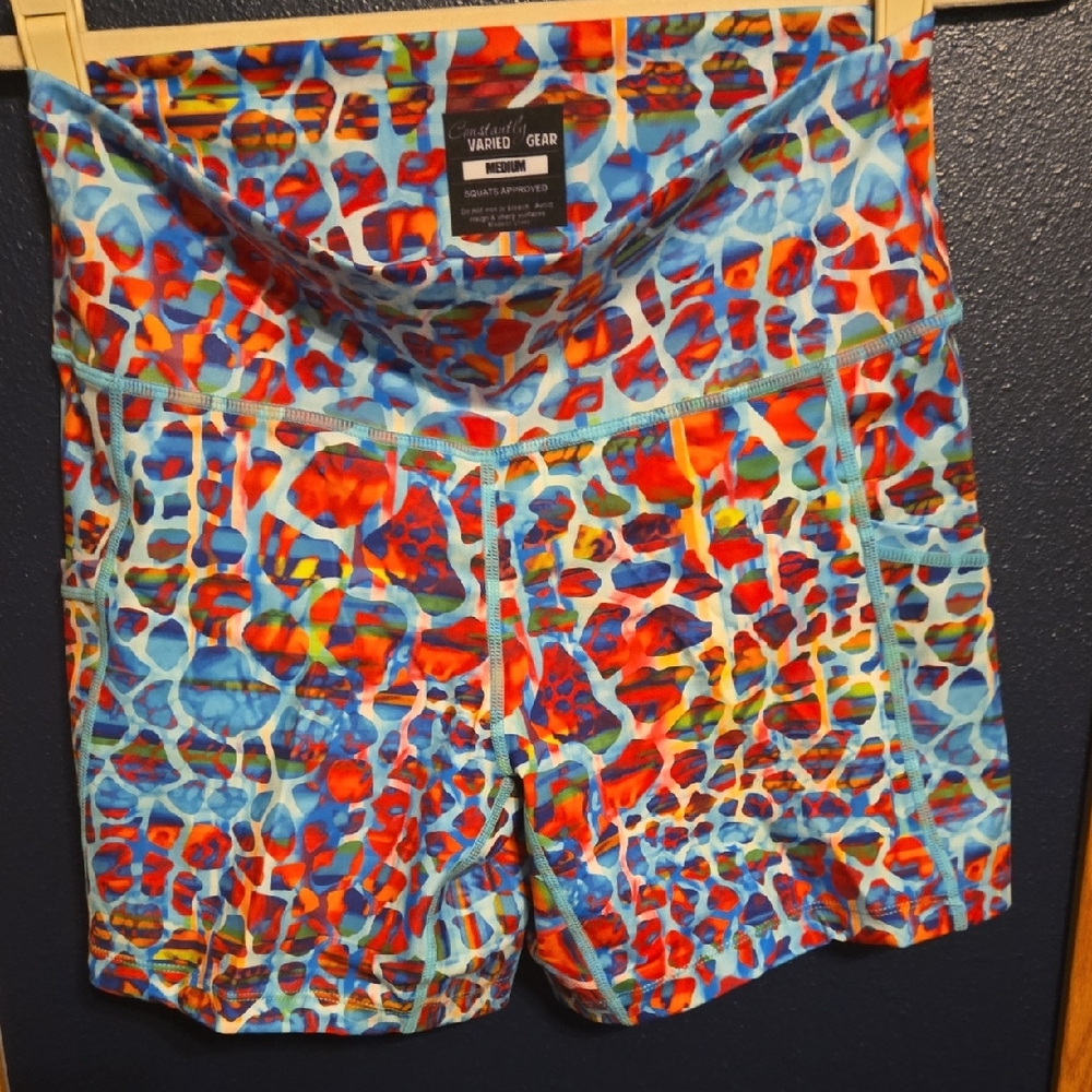 Constantly Varied Gear Vibrant Blue and Red Athletic Shorts